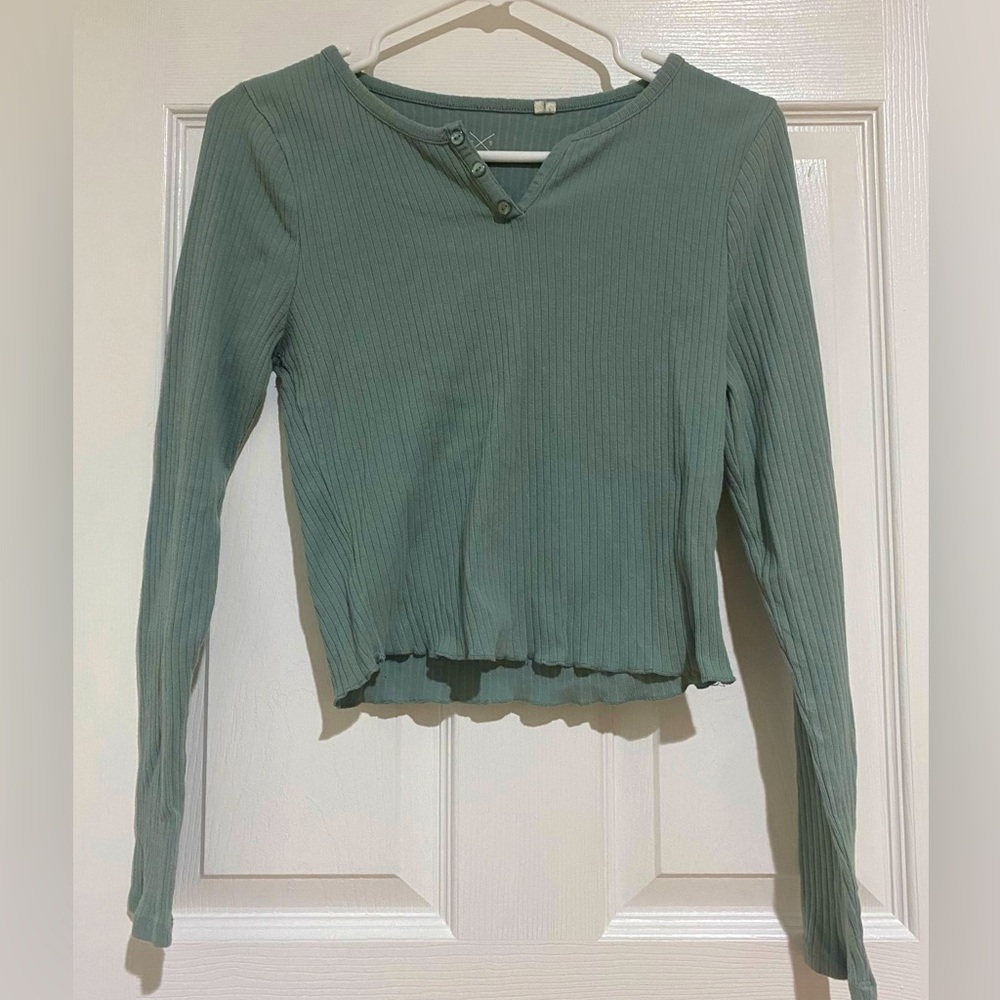 Pacsun green long sleeve top
